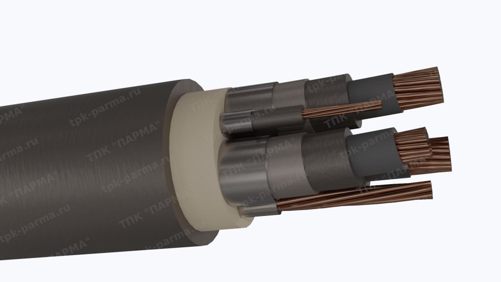 Фотография провода Кабель КГЭТ 3х120+1х35+1х10 - 6кВ